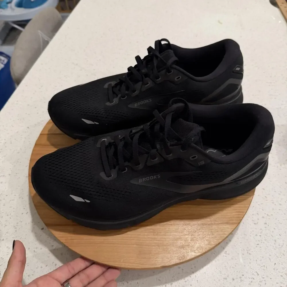 Brooks Shoes Mens 13 4E Extra Wide Ghost 15 Running Sneakers Black Gym Workout